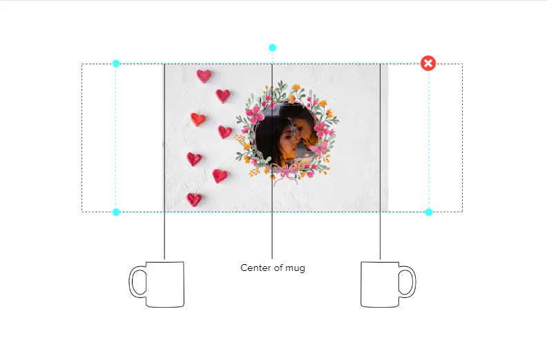 Customized Coffee Mug - Add Your Own Photo - Heart Pattern - Image 4