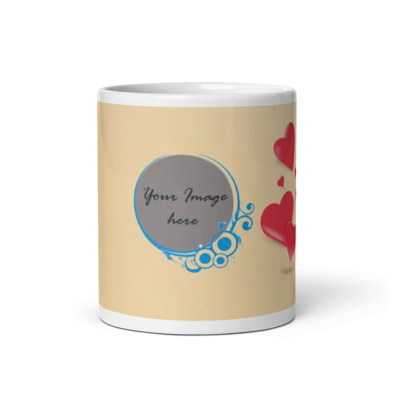 Customized Coffee Mug - Add Your Own Photo -Light Yellow Background - Image 5