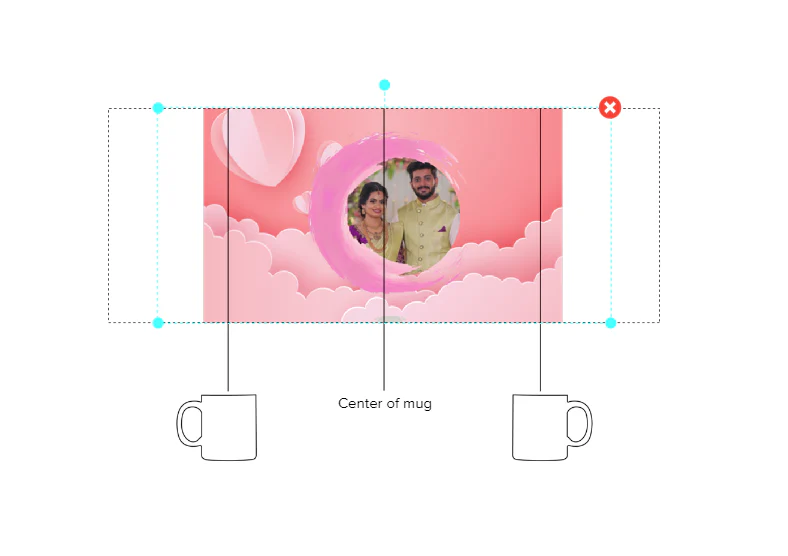 Customized Coffee Mug - Add Your Own Photo - Pink Background Design - Image 4