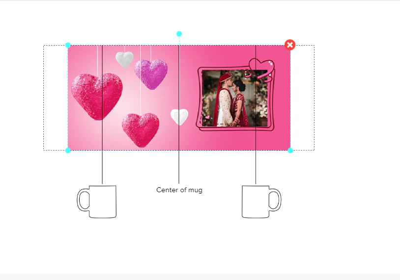 Customized Coffee Mug - Add Your Own Photo - Pink Background Pattern - Image 4