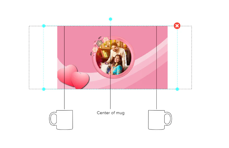 Customized Coffee Mug - Add Your Own Photo -Pink Background Pattern - Image 4