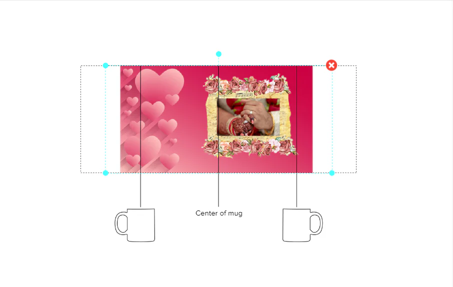 Customized Coffee Mug - Add Your Own Photo - Pink Heart Pattern - Image 4