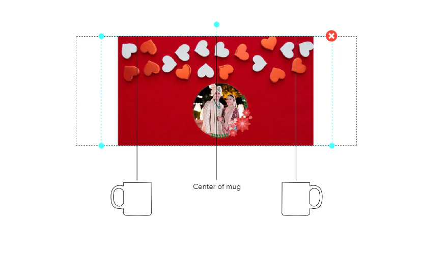 Customized Coffee Mug - Add Your Own Photo -Red Background - Image 4
