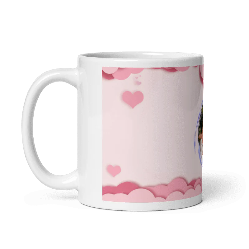 Customized Coffee Mug - Add Your Own Photo - Flower Design - Image 2