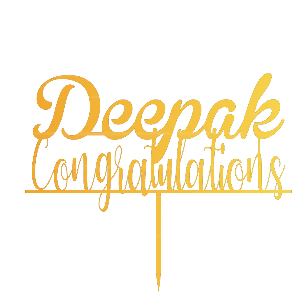 Deepak Congratulation Customize cake topper - Image 2