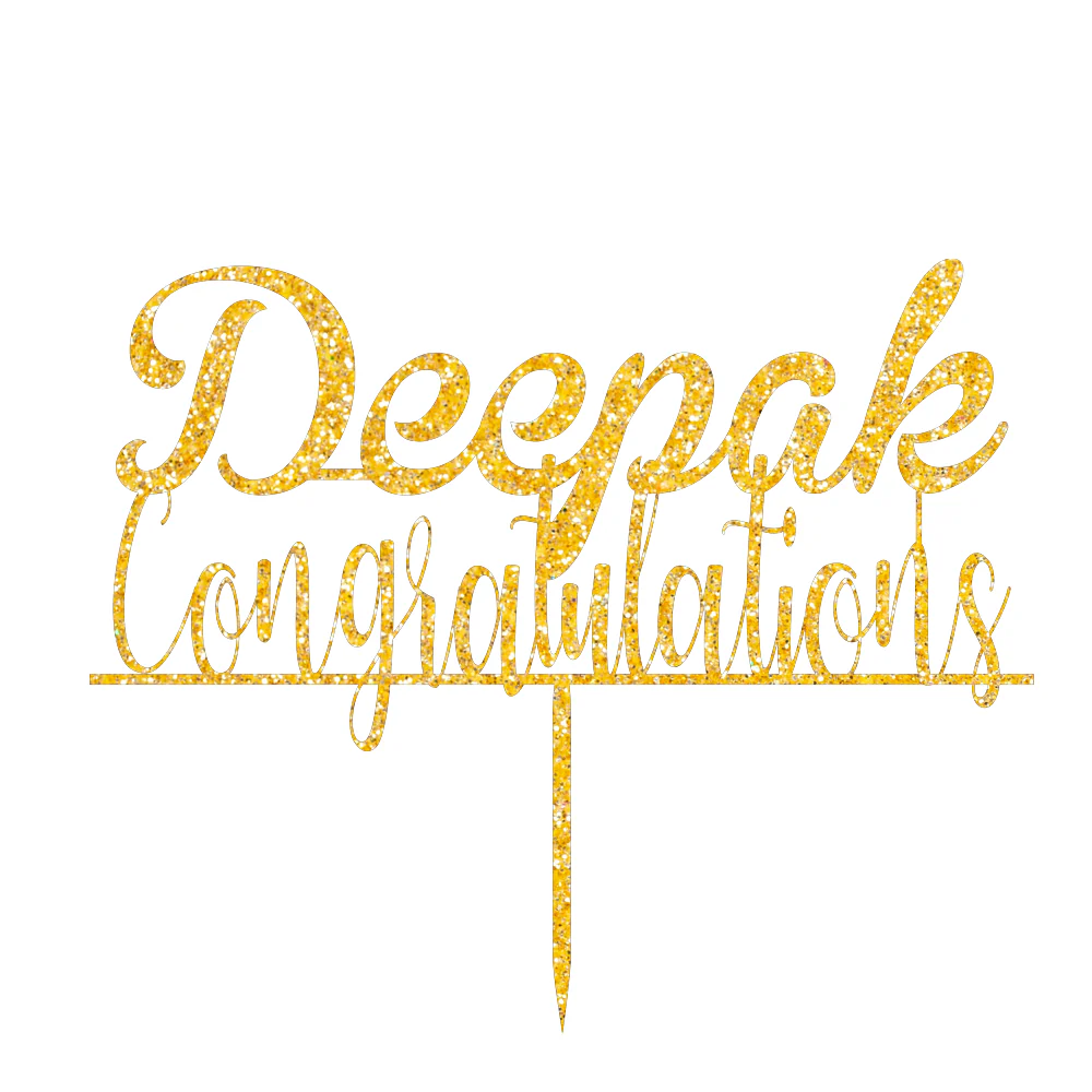 Deepak Congratulation Customize cake topper - Image 3
