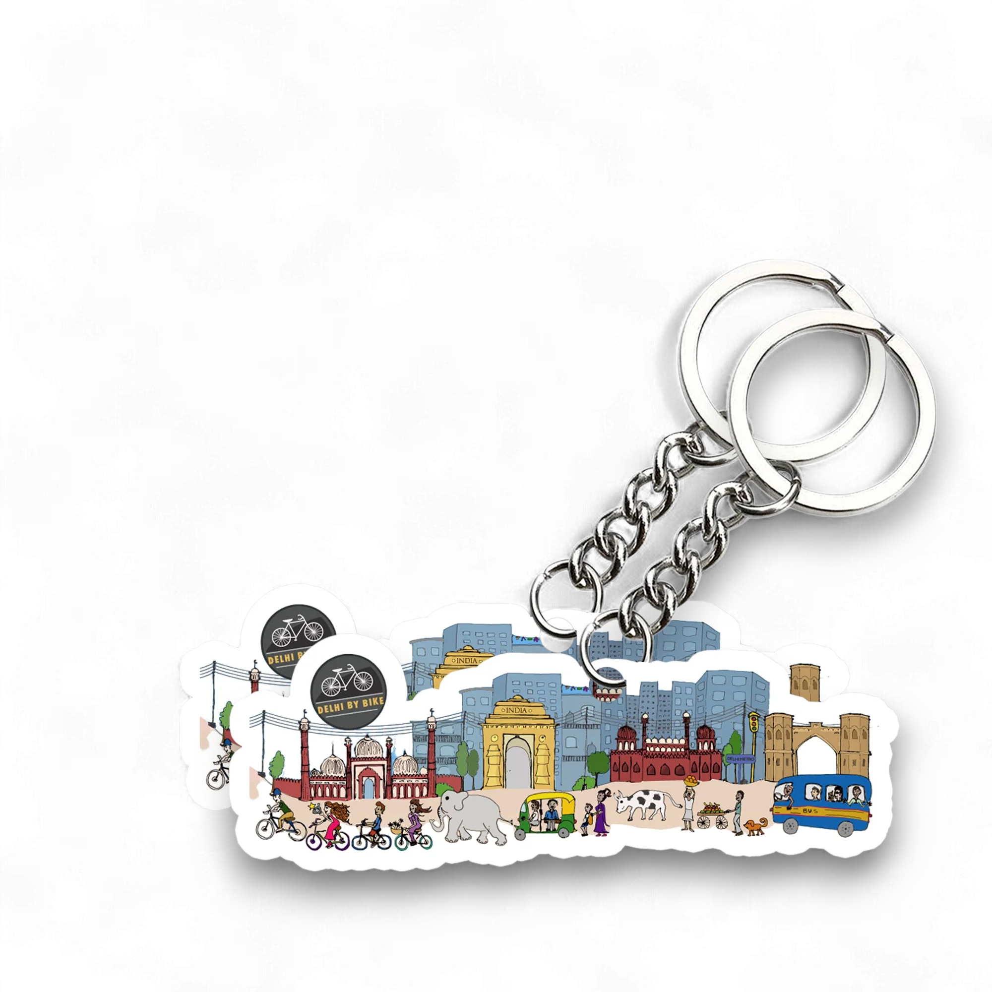 Delhi best city Key chain ( Set of 2 ) - Image 2