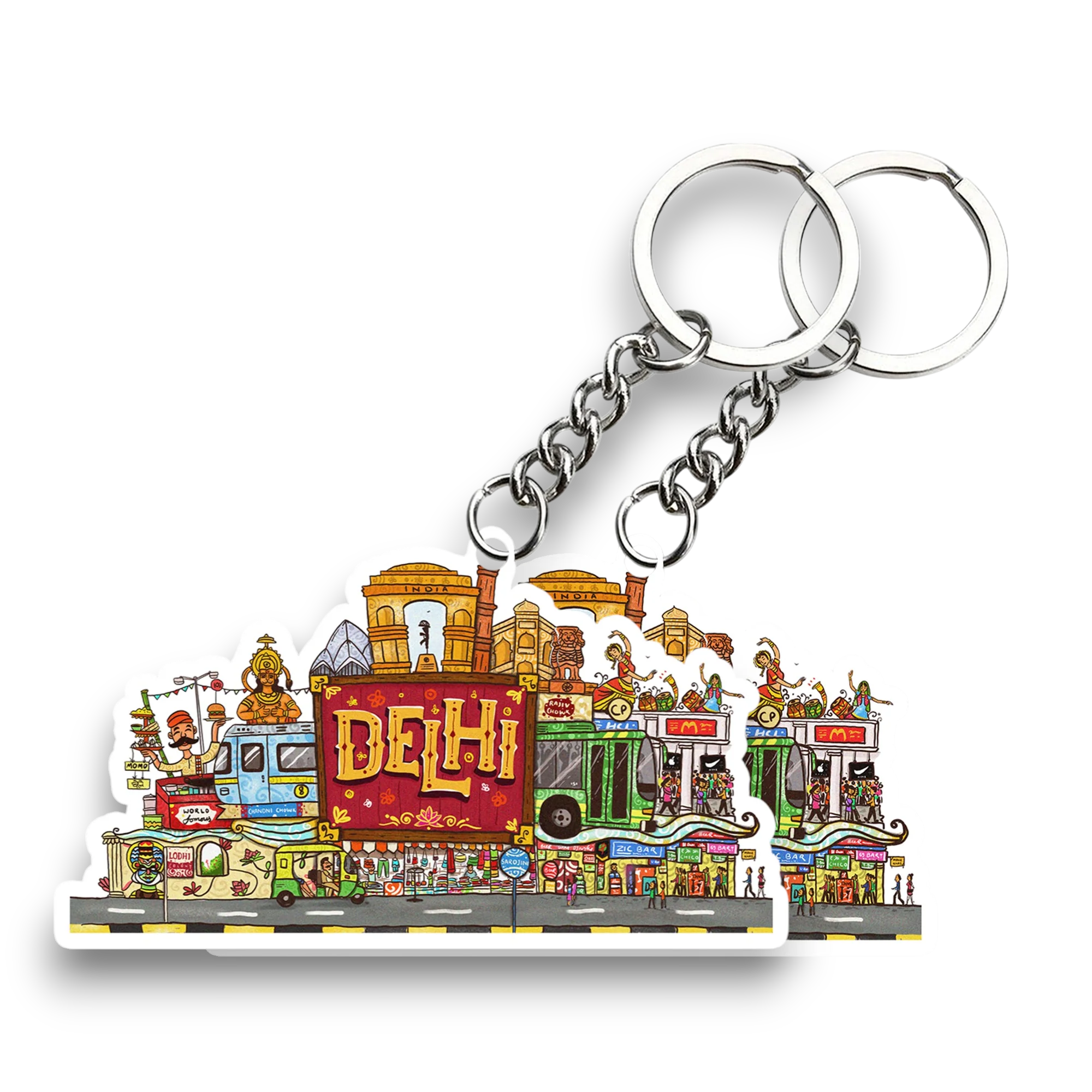Delhi Key chain ( Set of 2 ) - Image 2