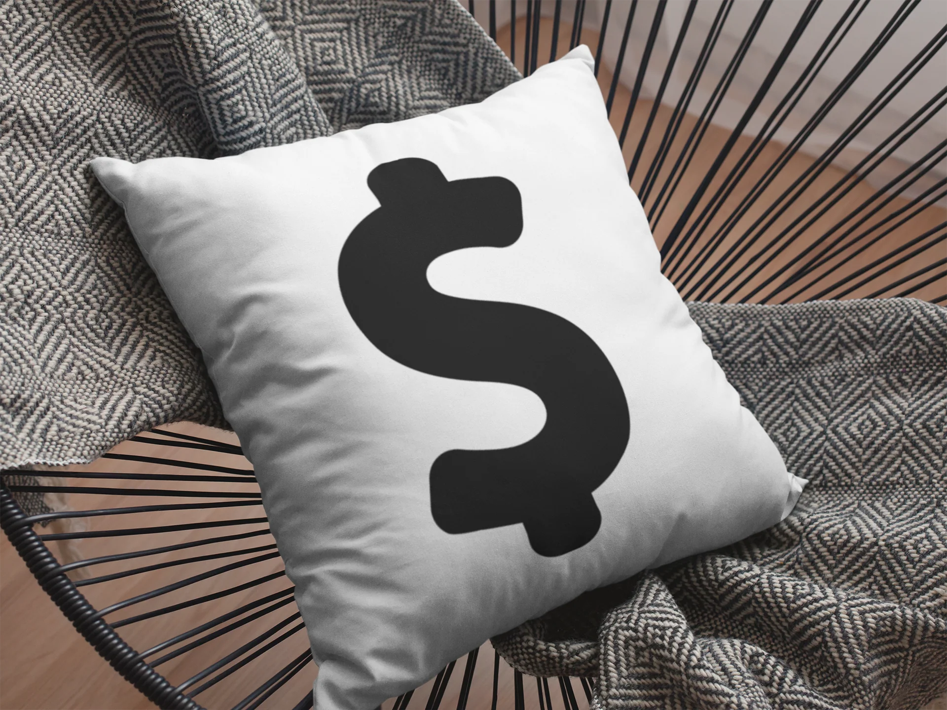 Dollar Printed Cushion - Image 2