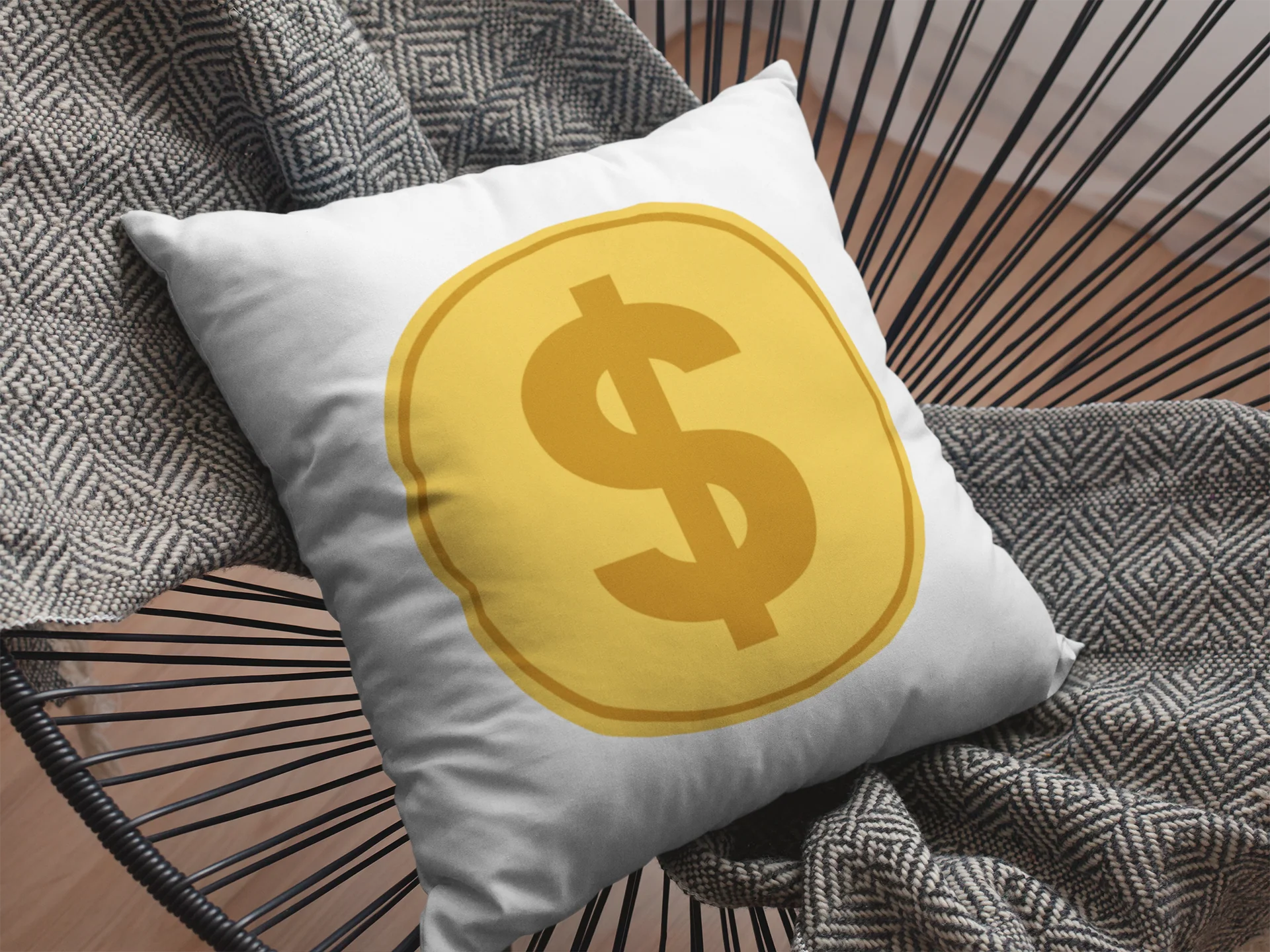 Dollar Printed Cushion - Image 2