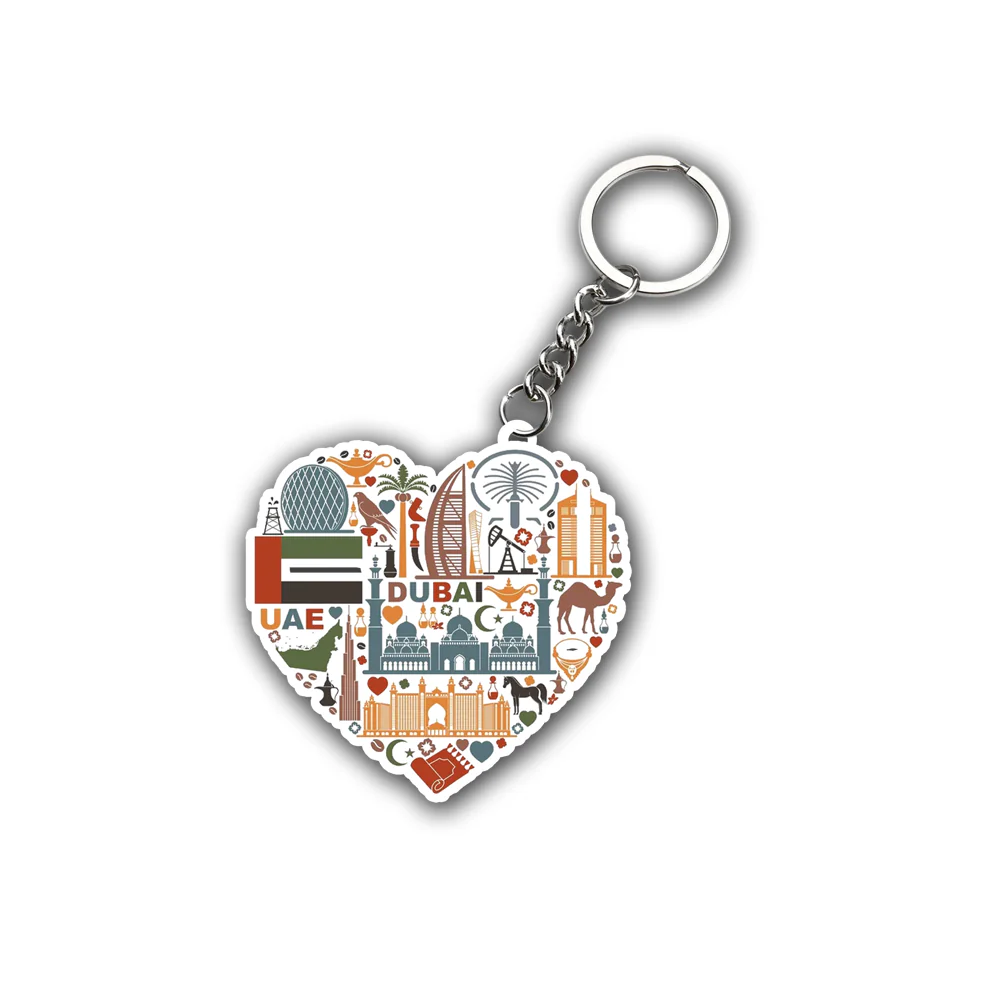 Dubai Heart Key chain ( Set of 2 )