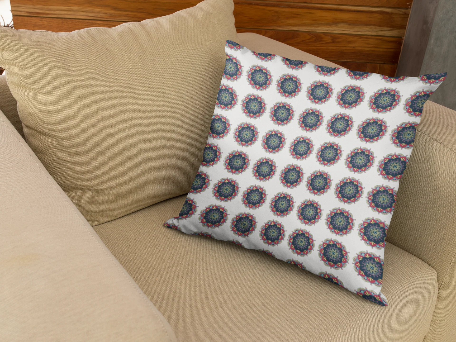 Ethnic Cushion Comfy Cove Cushion Cover (12 x 12 cm) (Filler Included) - Image 3