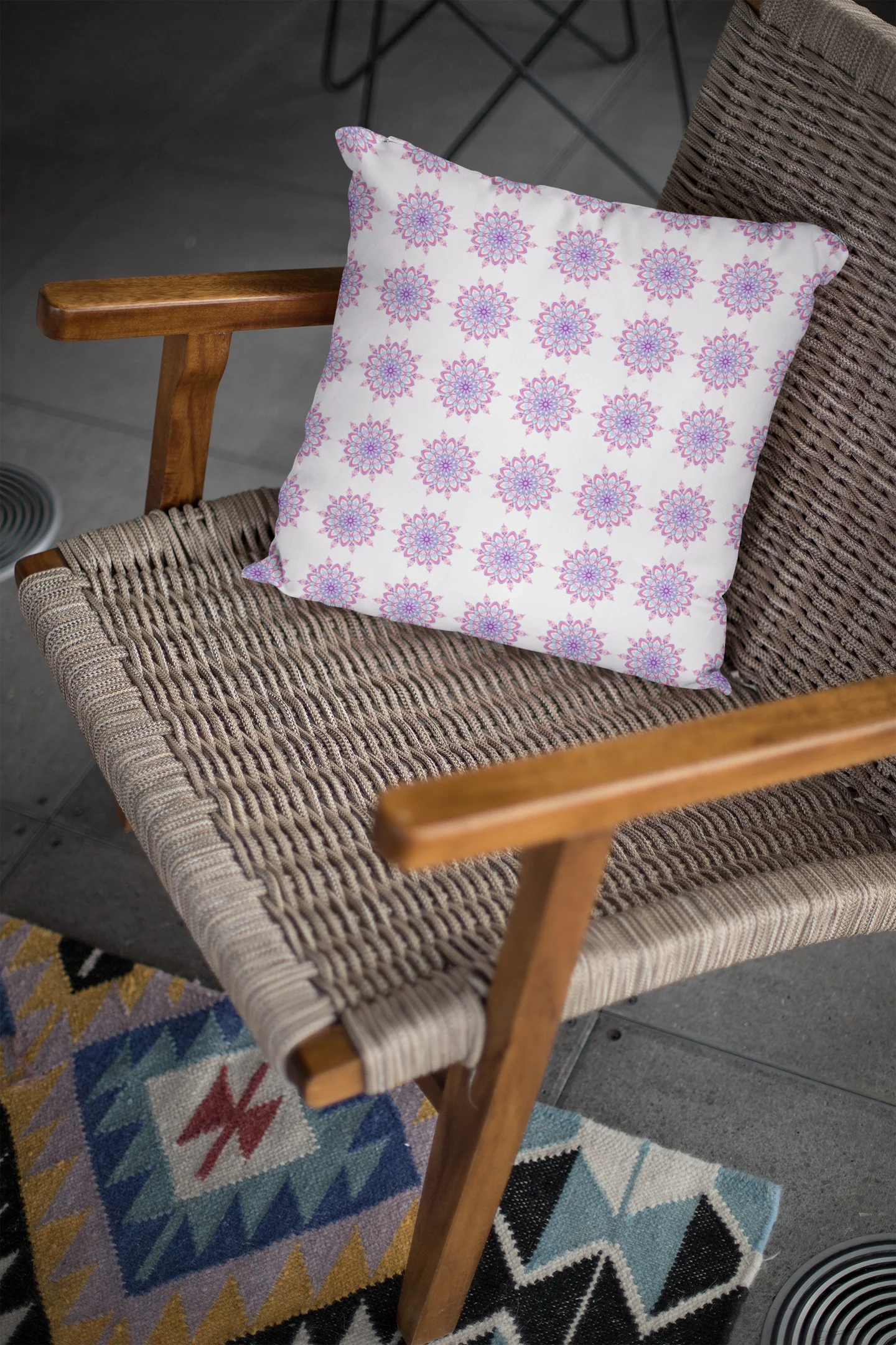 Ethnic Cushion Comfortable Cove Cushion Cover (12 x 12 cm) (Filler Included) - Image 2