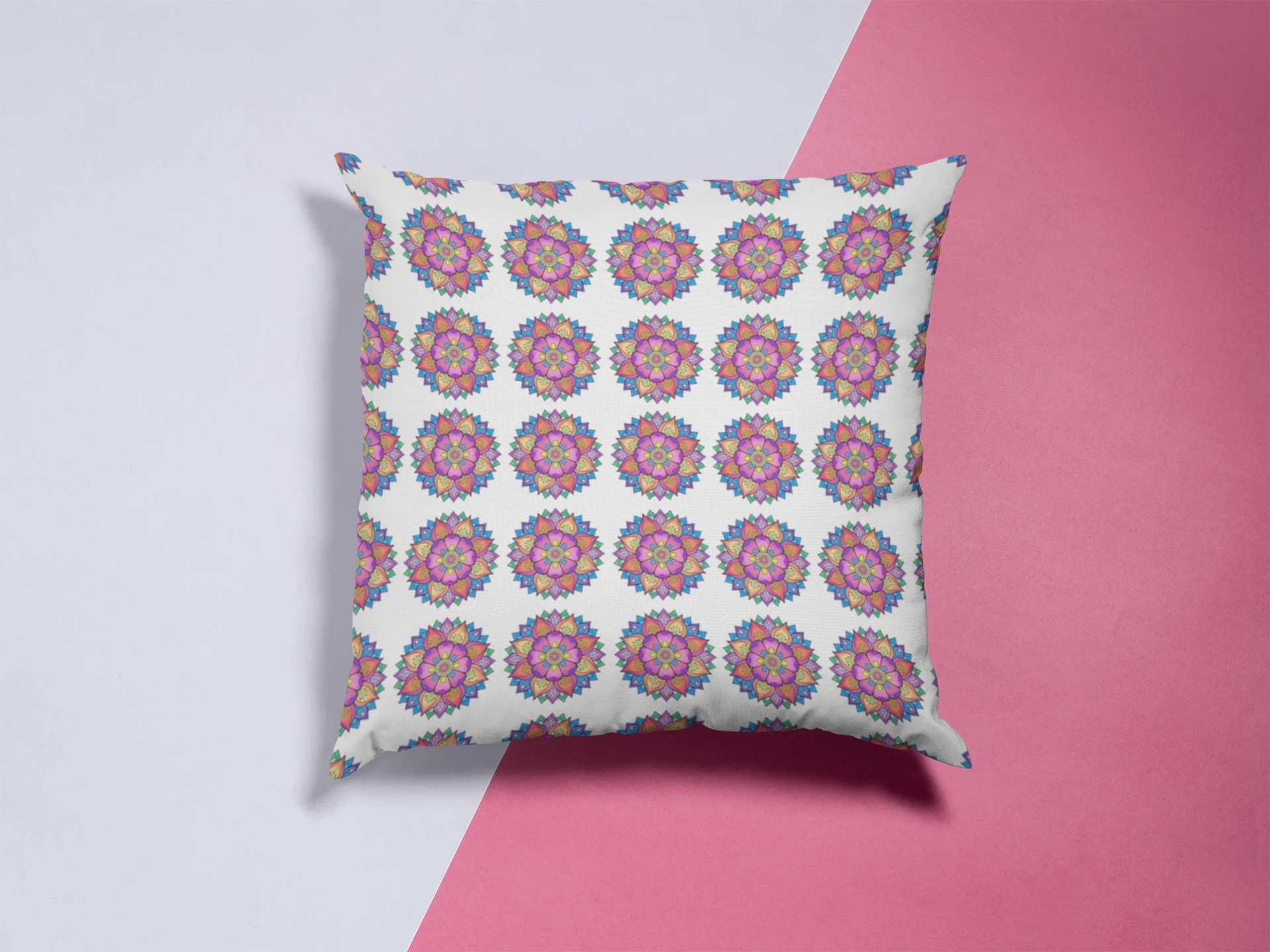 Ethnic Cushion Easeful Cove Cushion Cover (12 x 12 cm) (Filler Included)