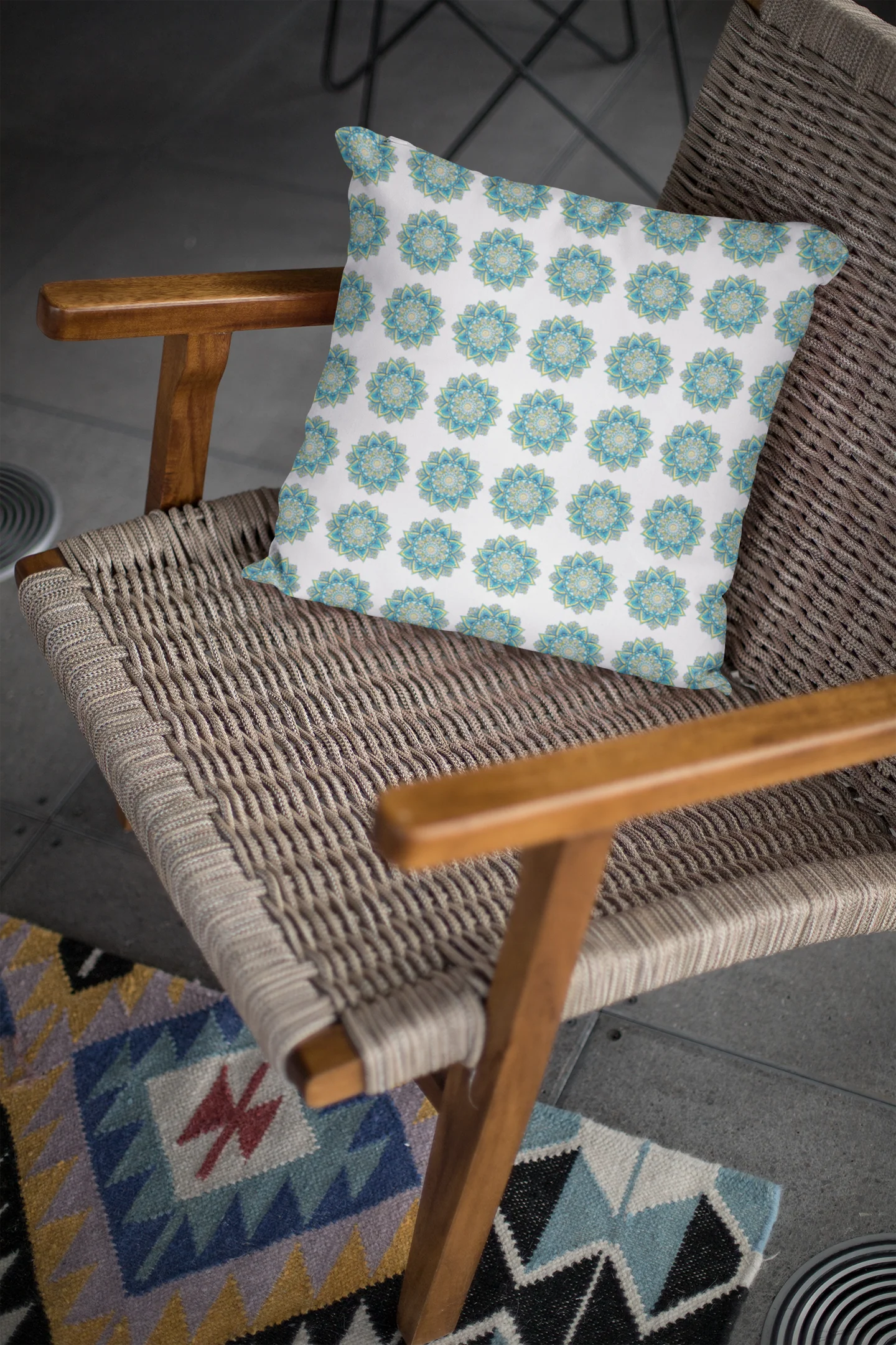 Ethnic Cushion Relax Cove Cushion Cover (12 x 12 cm) (Filler Included) - Image 3