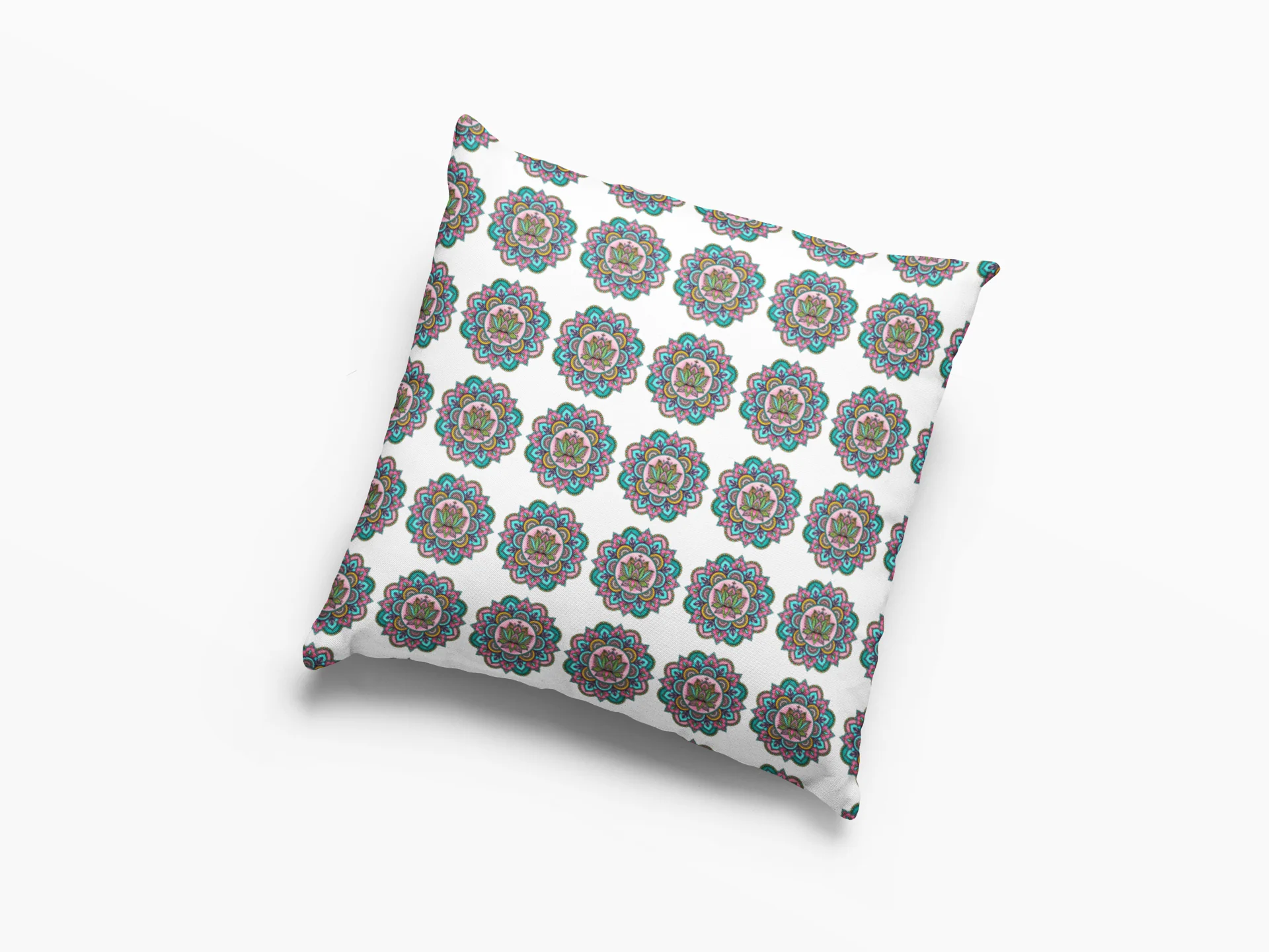 Ethnic Cushion  Restful Cove Cushion Cover (12 x 12 cm) (Filler Included)