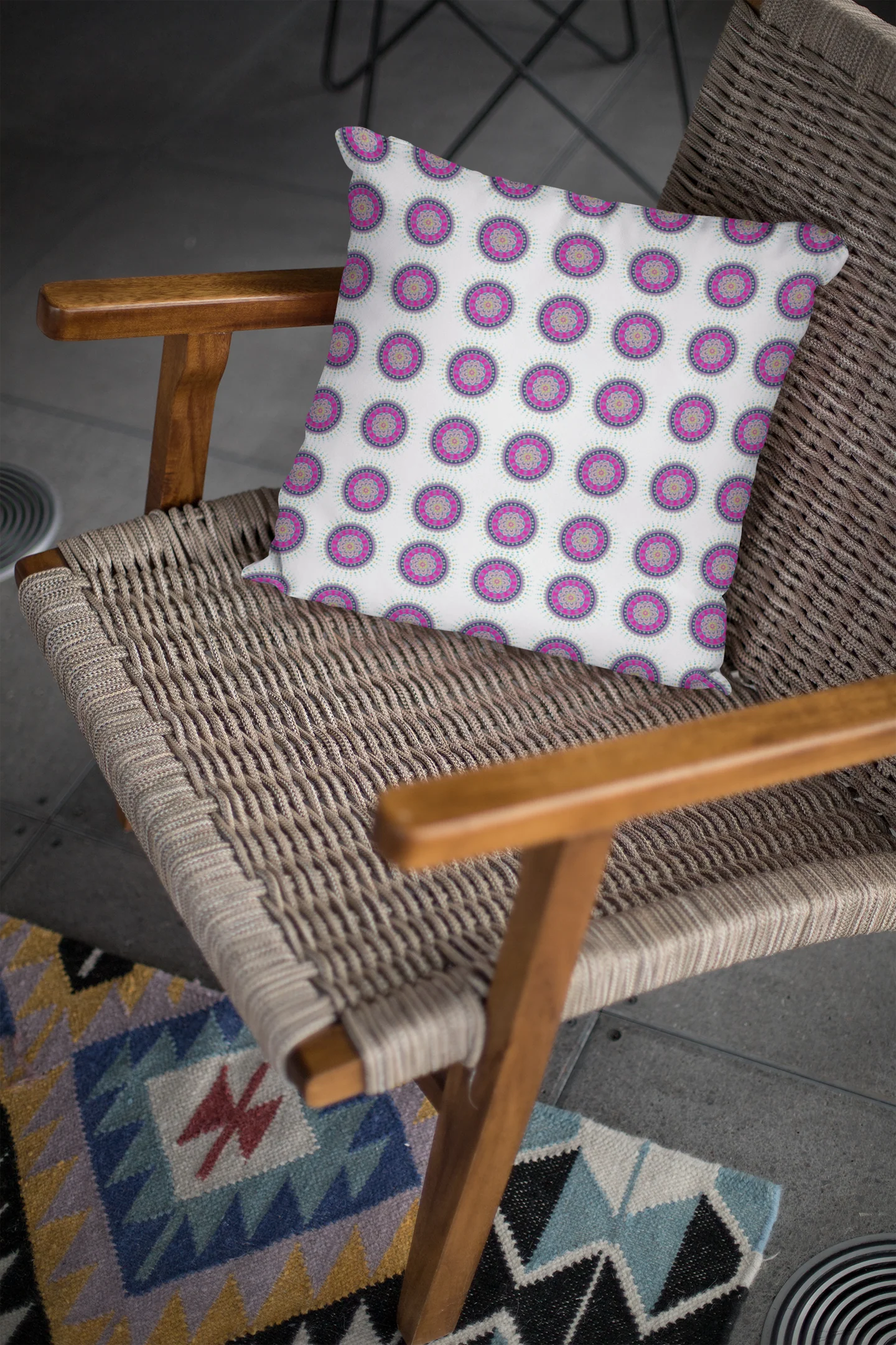 Ethnic Cushion Cushy Cove Cushion Cover (12 x 12 cm) (Filler Included) - Image 2