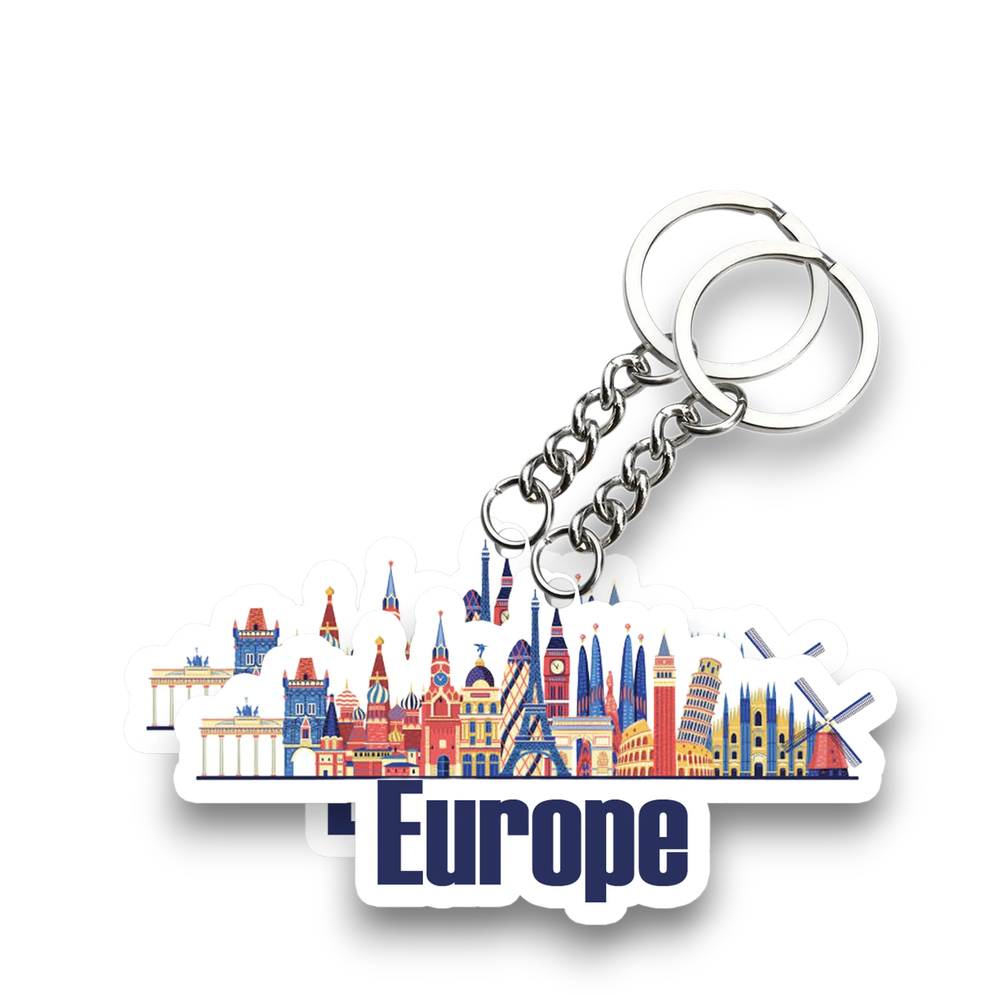Europe City Key chain ( Set of 2 ) - Image 2