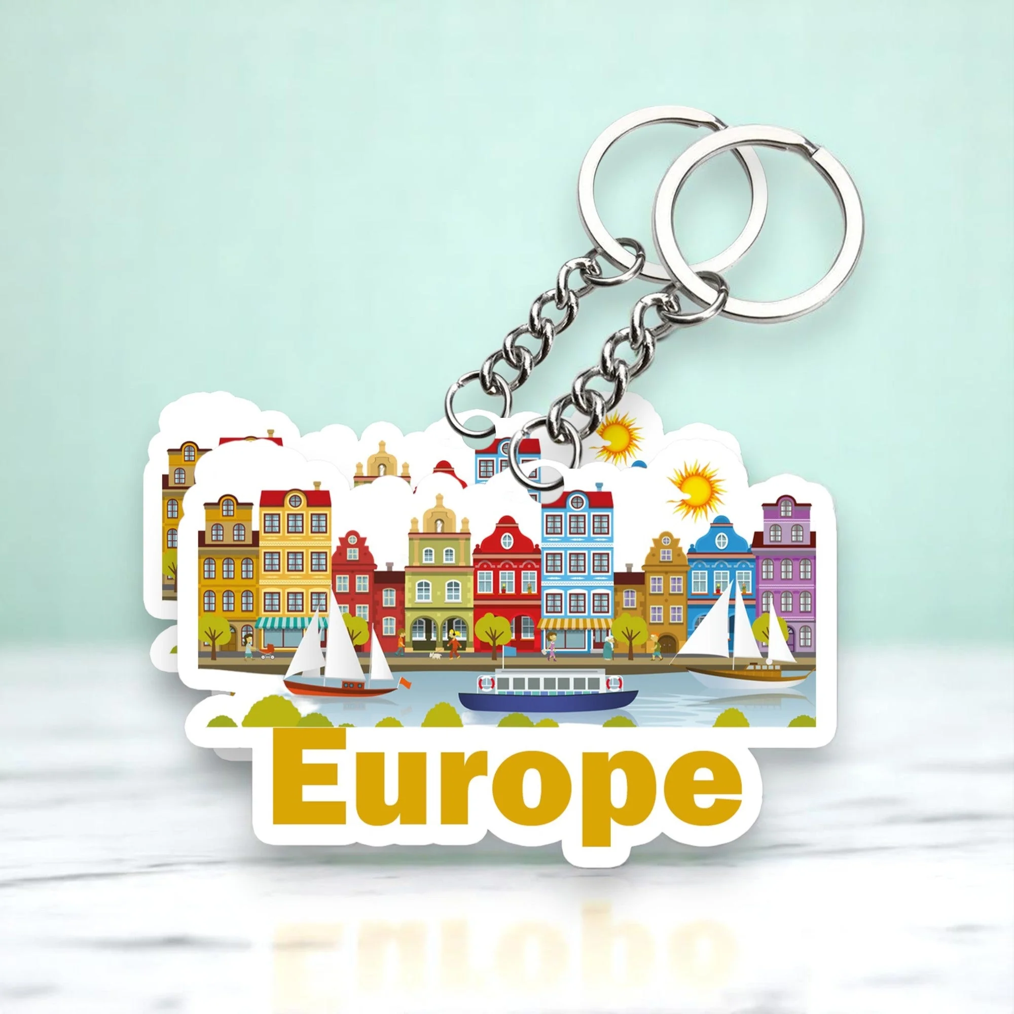 Europe Key chain ( Set of 2 )