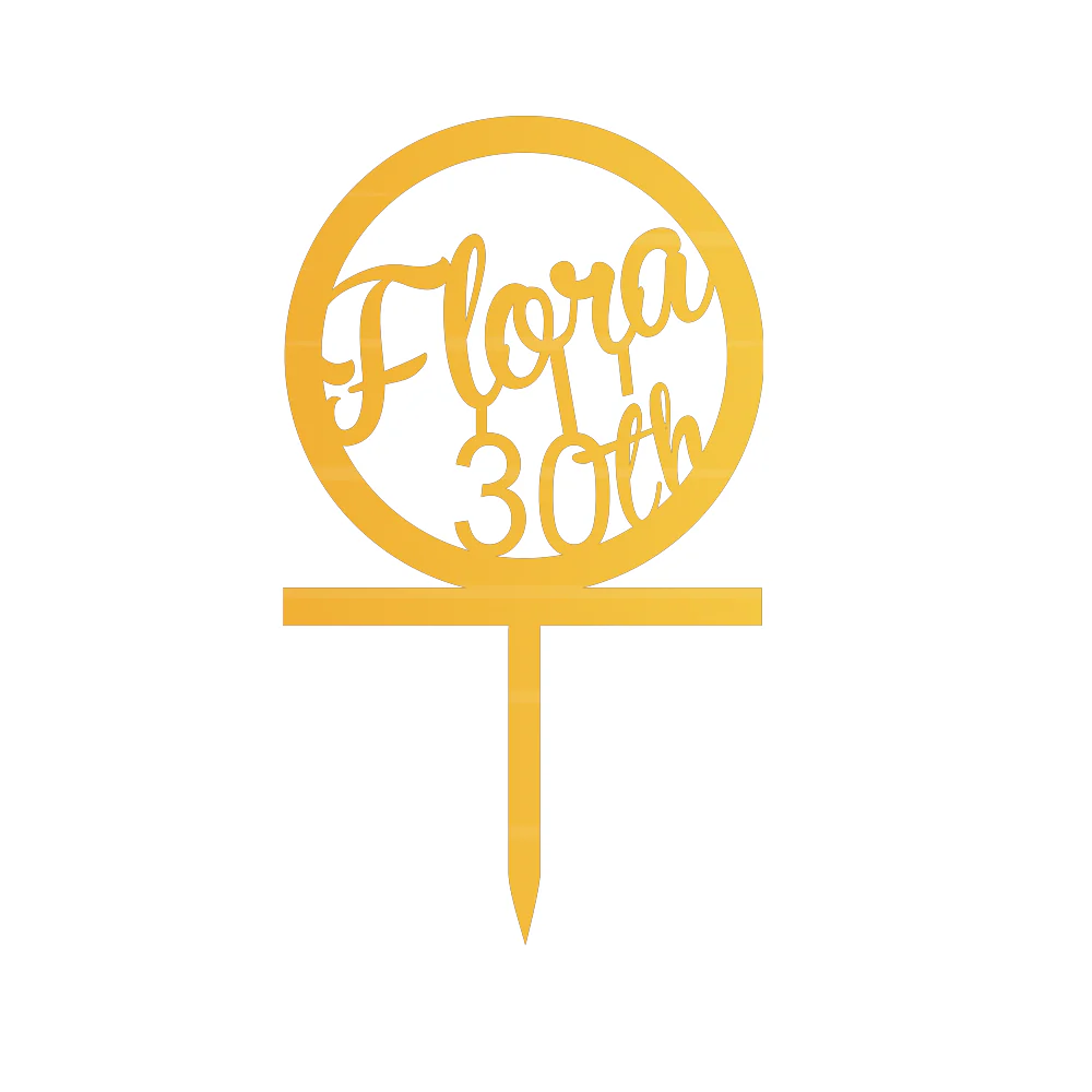 Flora 30th Cake Topper - Image 2