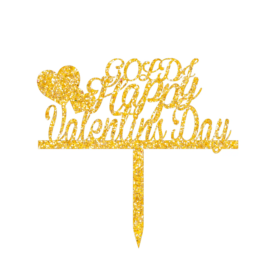 Goldi Happy Valentine's day customize cake topper - Image 2