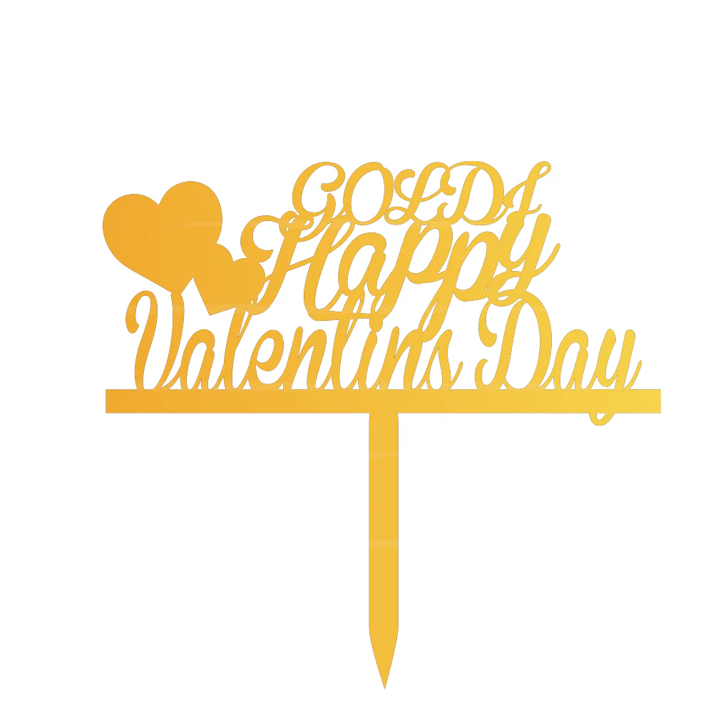 Goldi Happy Valentine's day customize cake topper - Image 3