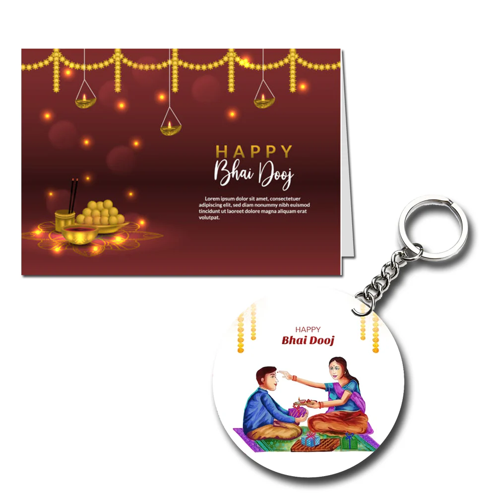 Happy Bhai Dooj Printed Greeting Card - Image 11
