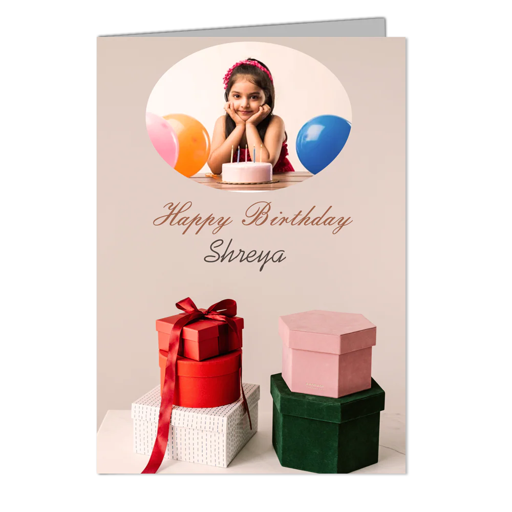 Happy Birthday Dear - Customized Greeting Card - Add Your Own Photo