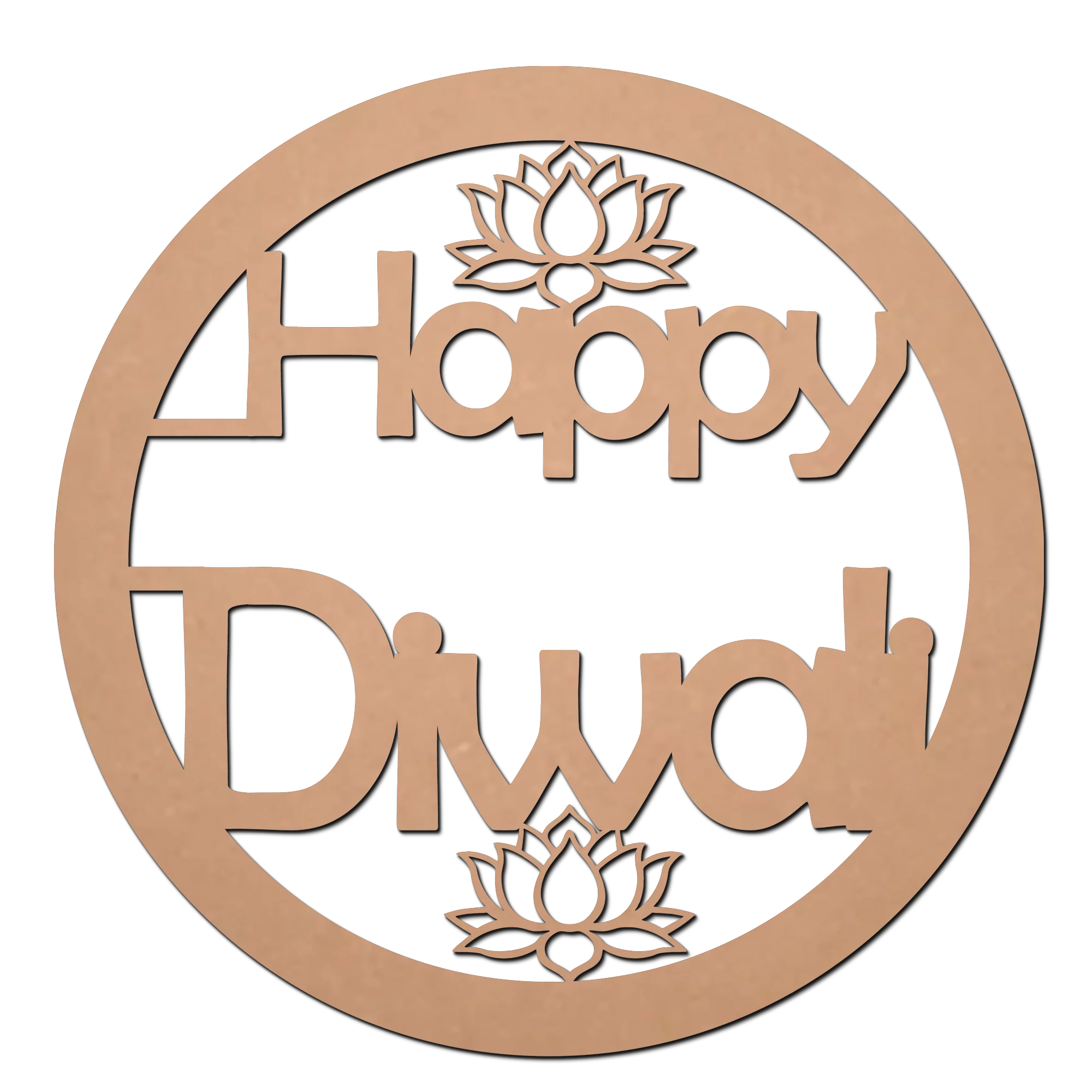 Happy Diwali MDF Cutouts for Art and Craft Work / Craft Shapes