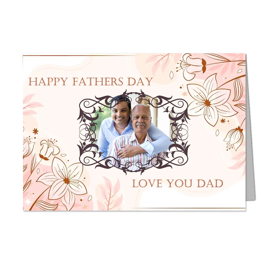 Happy Fathers Day - Customized Greeting Card - Add Your Own Photo