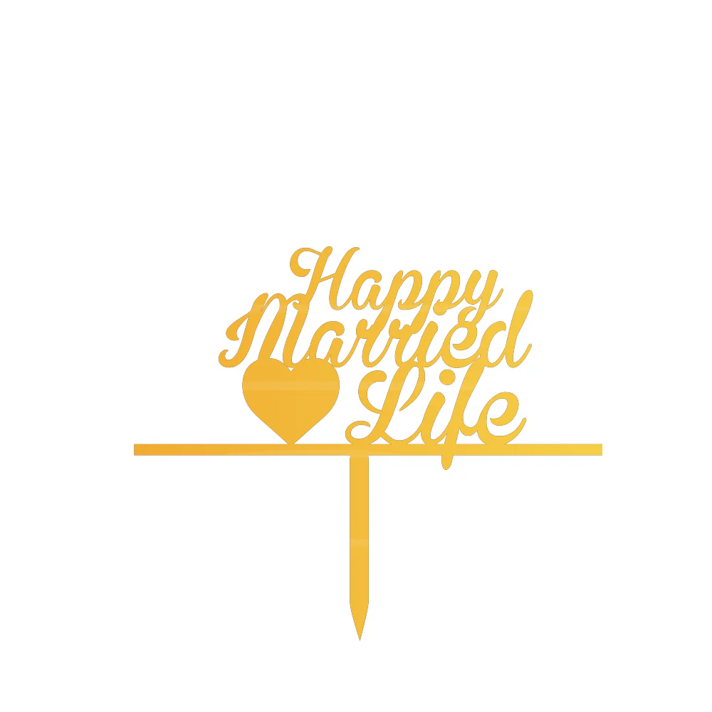Happy Marred Life Cake topper - Image 2