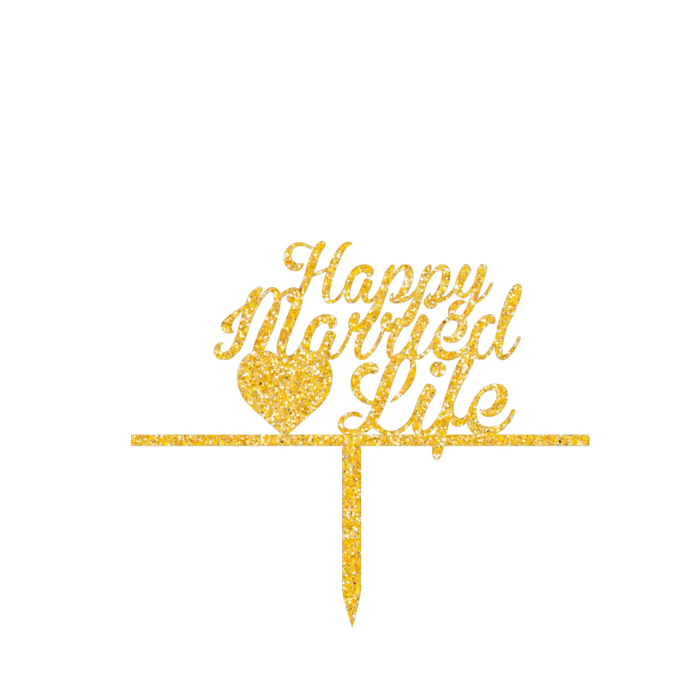 Happy Marred Life Cake topper - Image 3