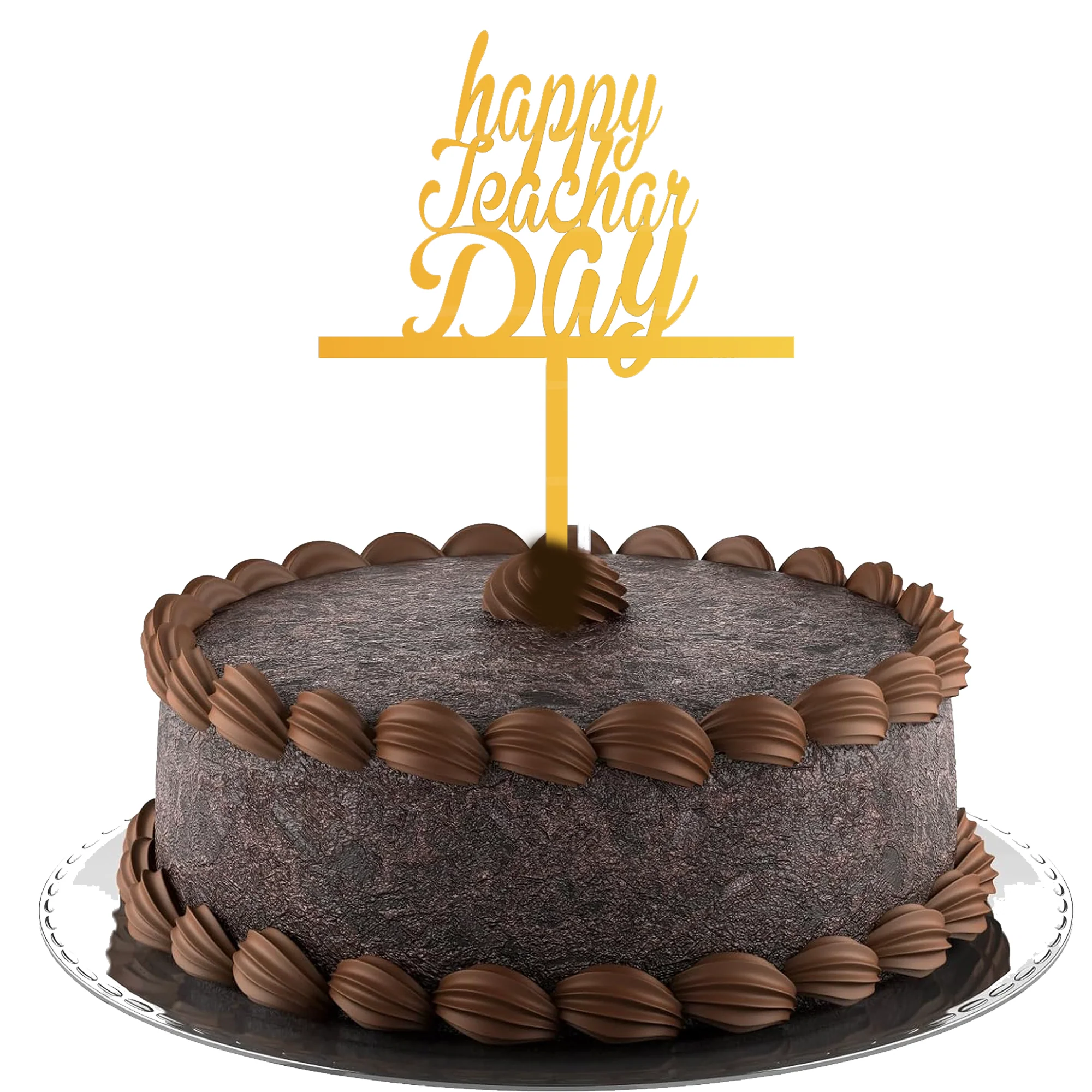 Happy Teacher Day cake topper