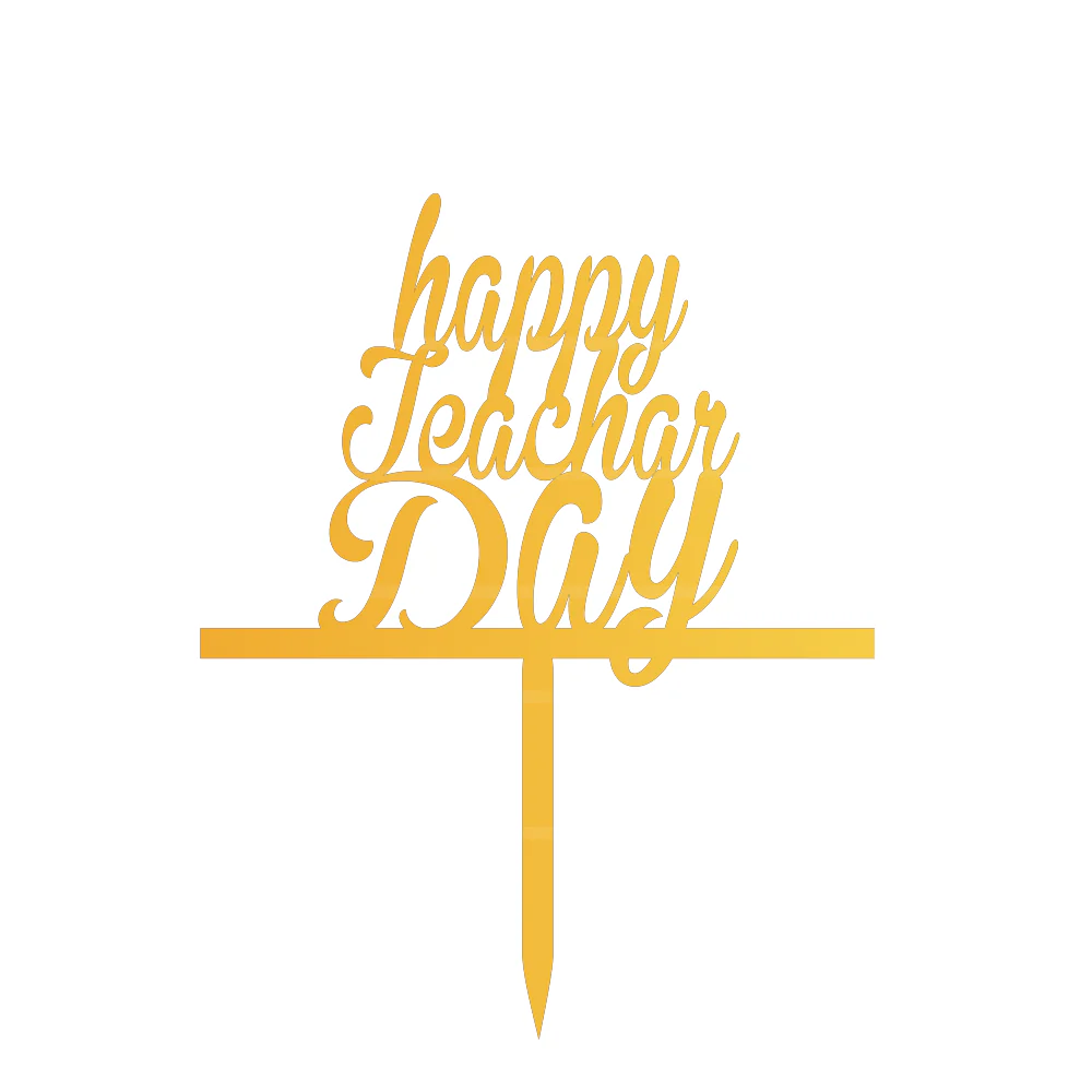 Happy Teacher Day cake topper - Image 2