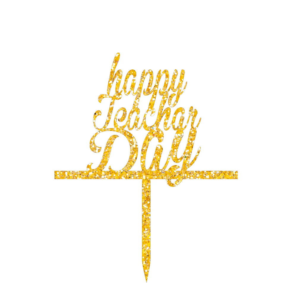 Happy Teacher Day cake topper - Image 3