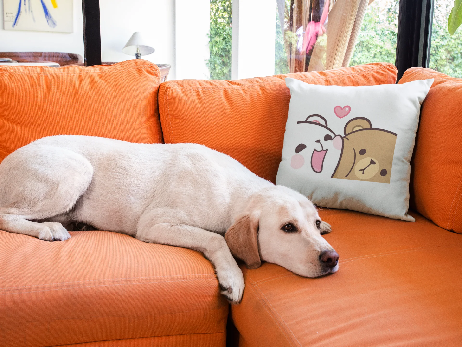 Mocha Bear Printed Cushion - Image 3