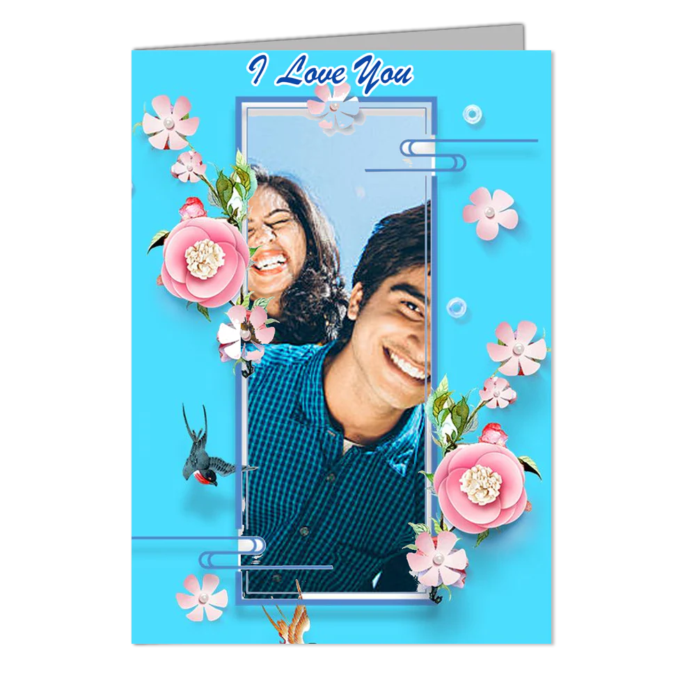 I Love You - Customized Greeting Card - Add Your Own Photo