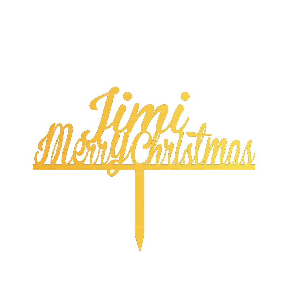Jimi Marry Christmas  Customize Cake topper - Image 2