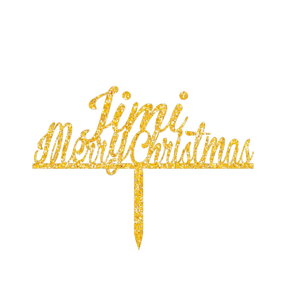 Jimi Marry Christmas  Customize Cake topper - Image 3