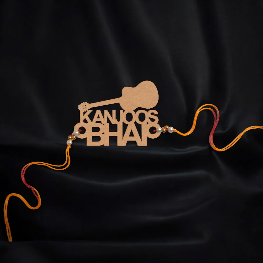 Kanjoos Bhai Wooden Rakhi ( Guitar ) - Image 3