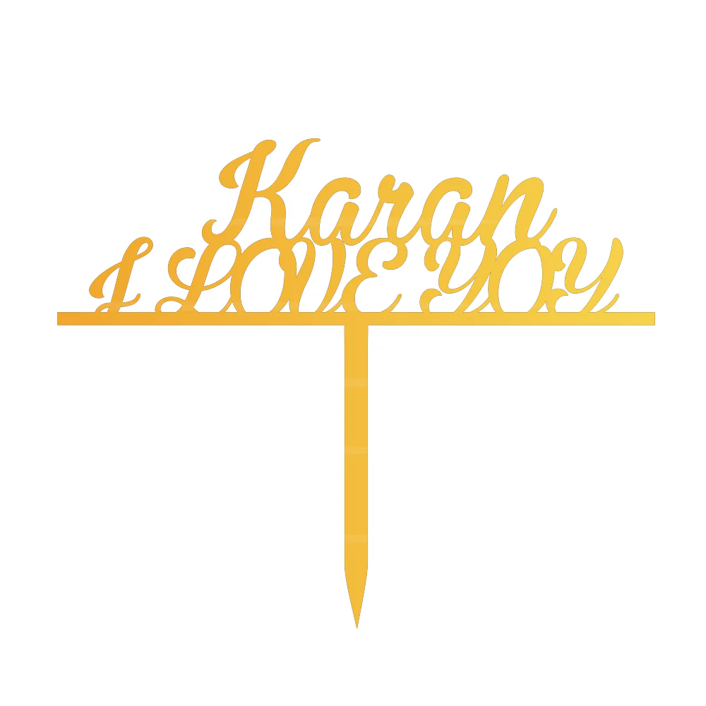 Karan I Love You Customize Cake topper - Image 2