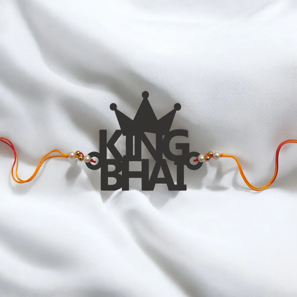 King Bhai Wooden Rakhi (King )