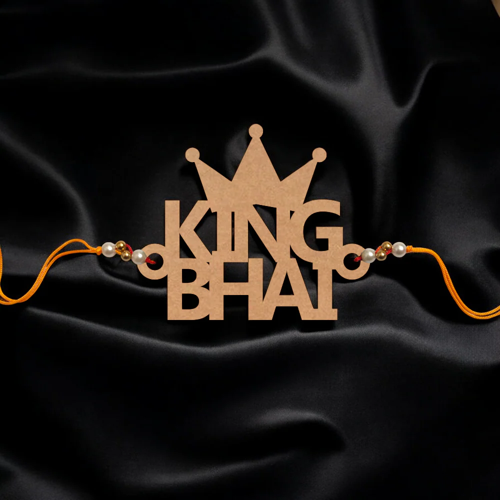 King Bhai Wooden Rakhi (King ) - Image 2