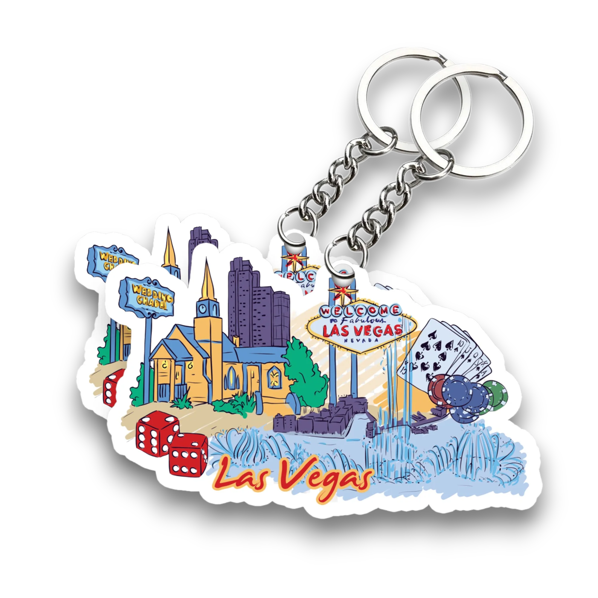 Las Vegas Key chain ( Set of 2 ) - Image 2