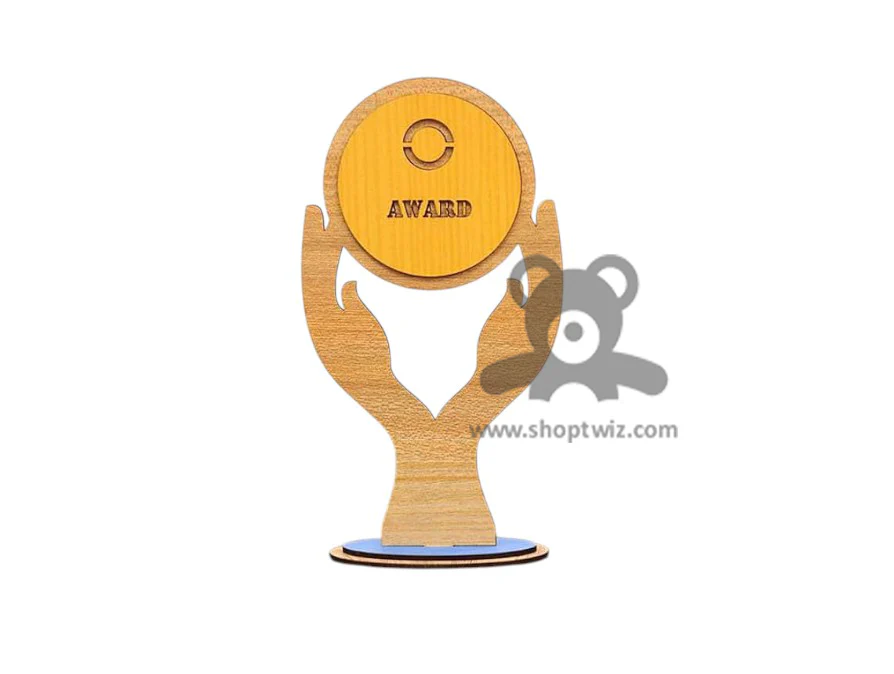 Laser-Cut 'Best Teacher' Wooden Award – Elegant Wooden Trophy Model - Image 2