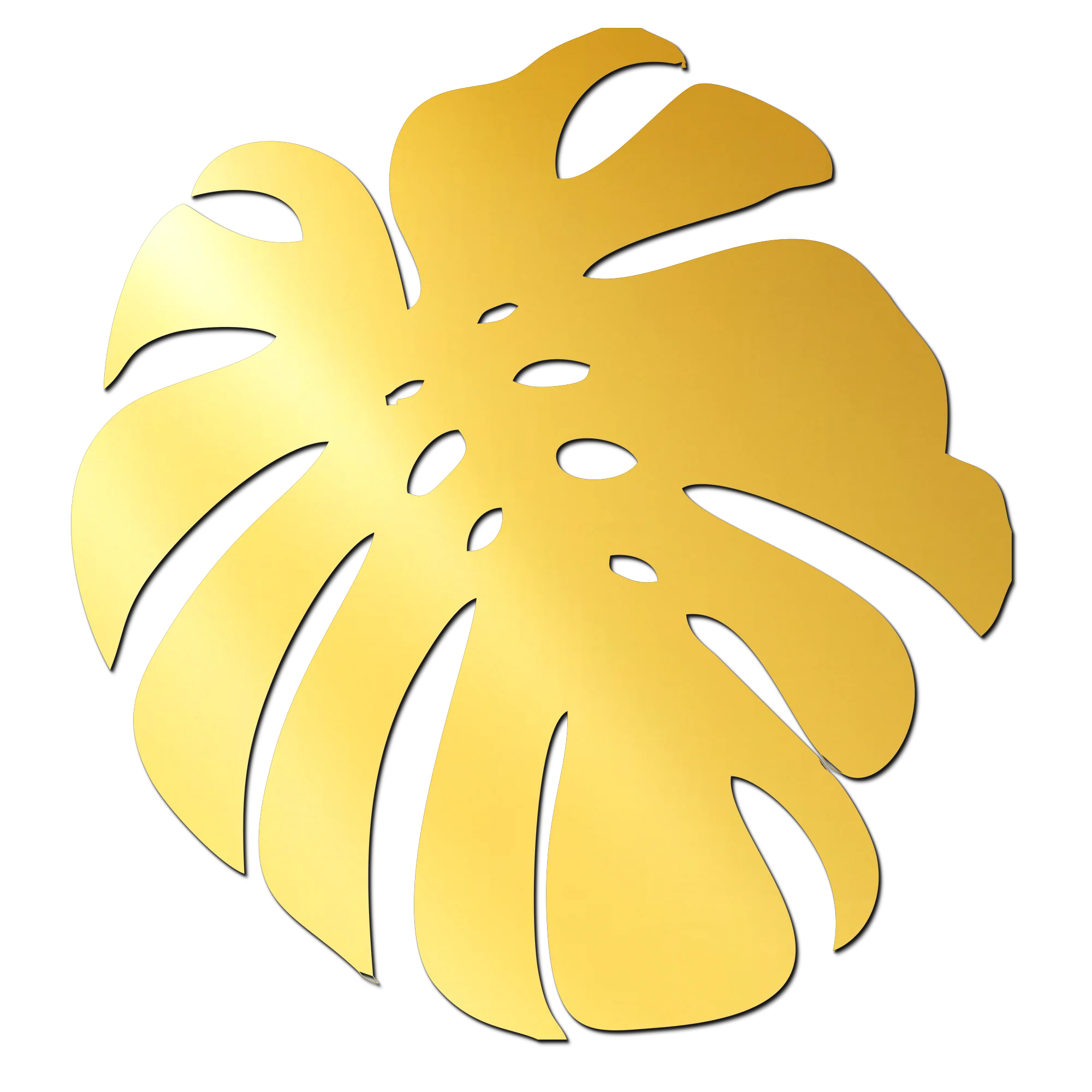 Leaf 4 Golden Acrylic Cutout Design for Resin Art / Art and Craft