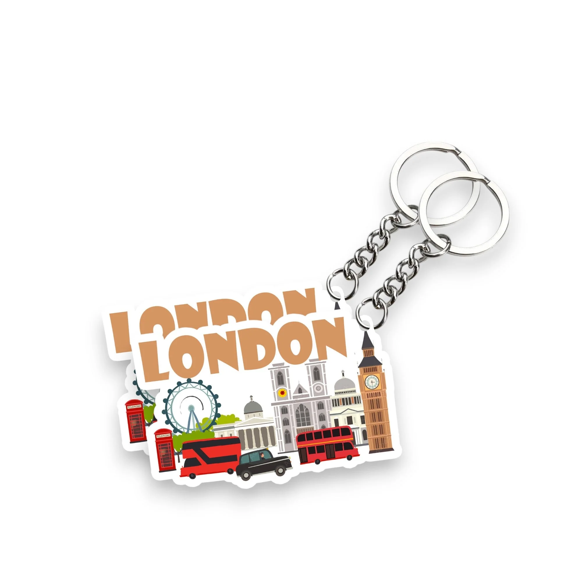 London city  Key chain ( Set of 2 ) - Image 2