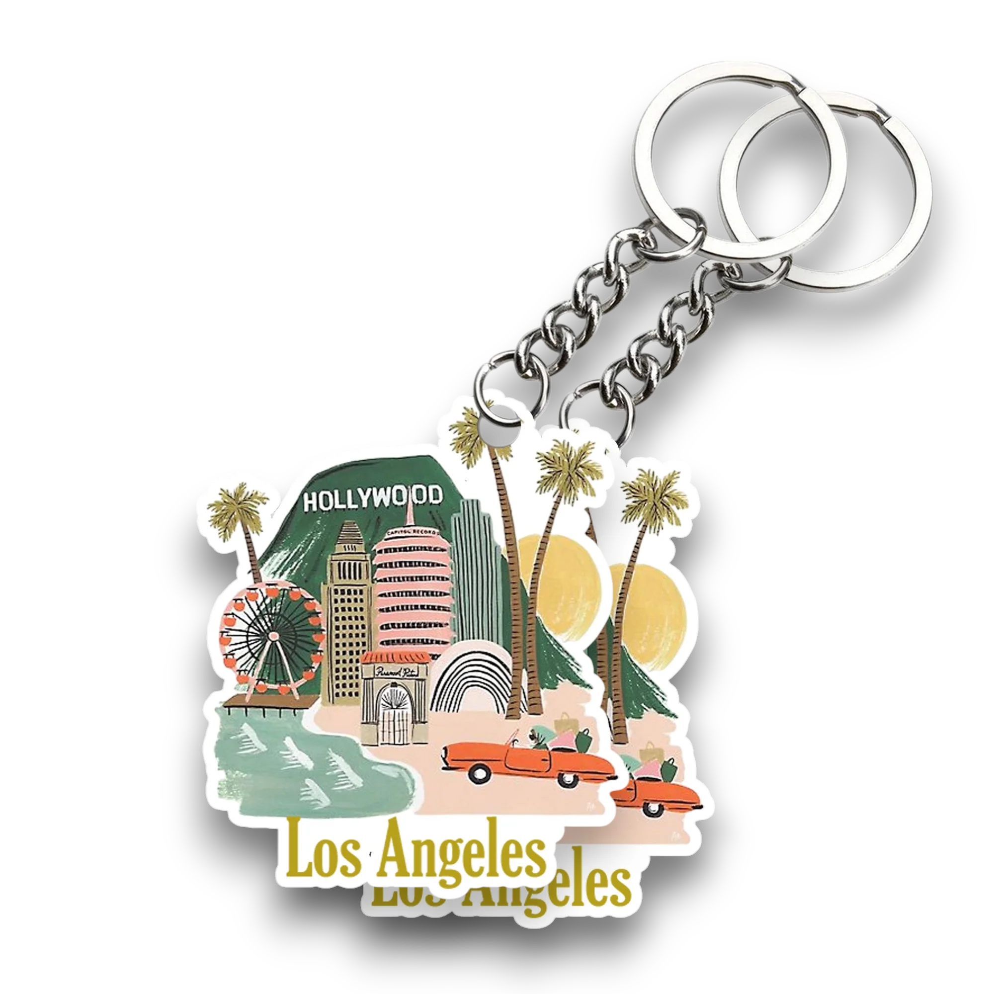 Los Angeles Key chain ( Set of 2 ) - Image 2
