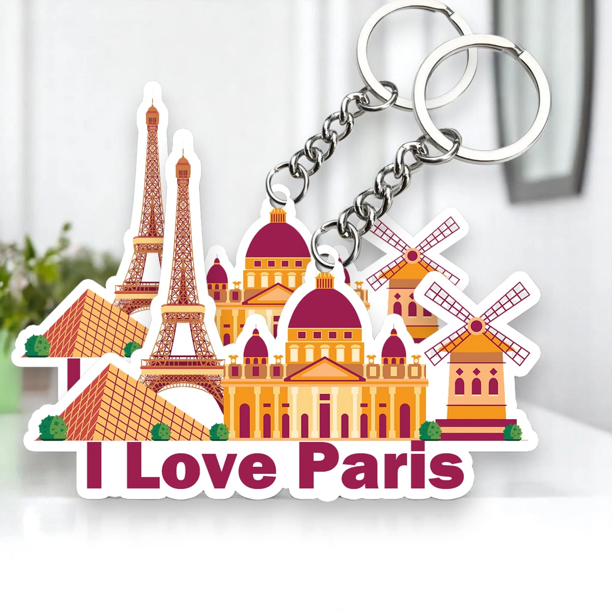 Love Paris Key chain ( Set of 2 )