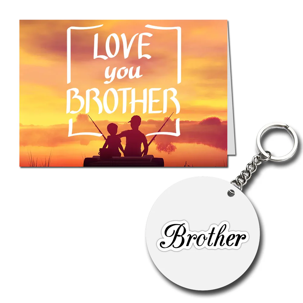Love You Bhai Printed Greeting Card - Image 2